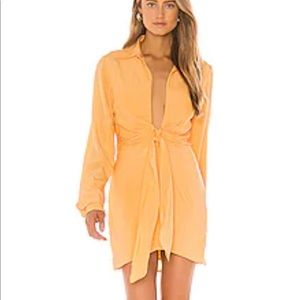 Aja Mini Dress in Tangerine orange